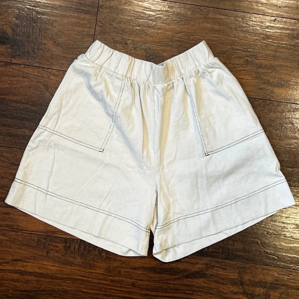 Free‎ People Beach Ivory Shorts, Women's Size Small, Pull-On Flared